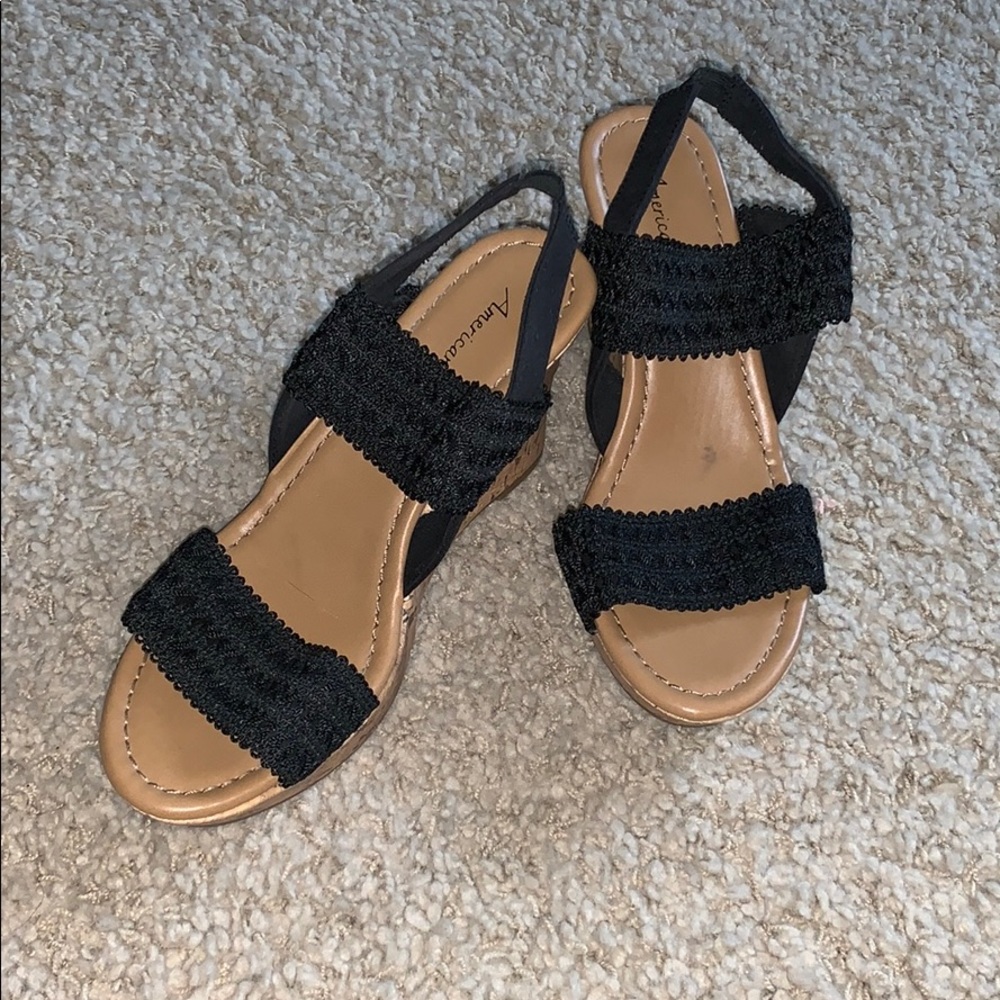 American Eagle Black Wedge